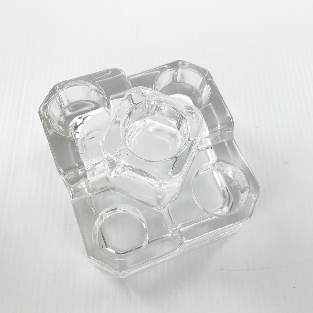 PartyLite Lead Crystal Glass Block Candle Tea Light Votive Holder Castle - Picture 3 of 7